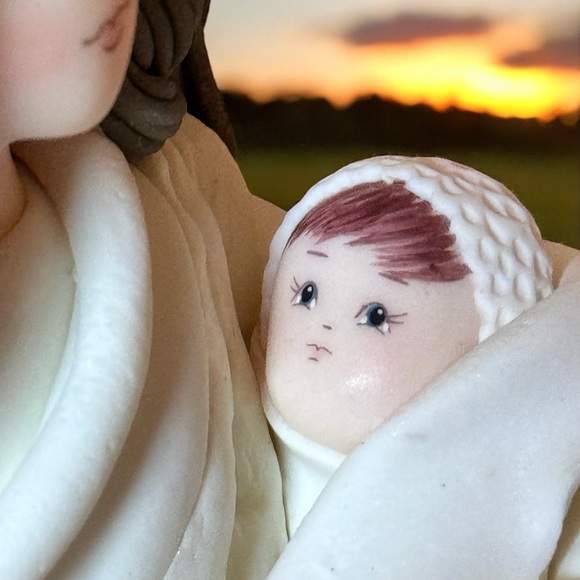Kneeded Angels Miracles Angel w/Baby New Mom Gift - Mom & Baby Figurine New - Picture 3 of 12